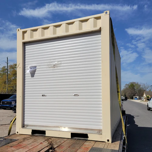 12′ Small Cubic Shipping Container, Rollup Door view 2