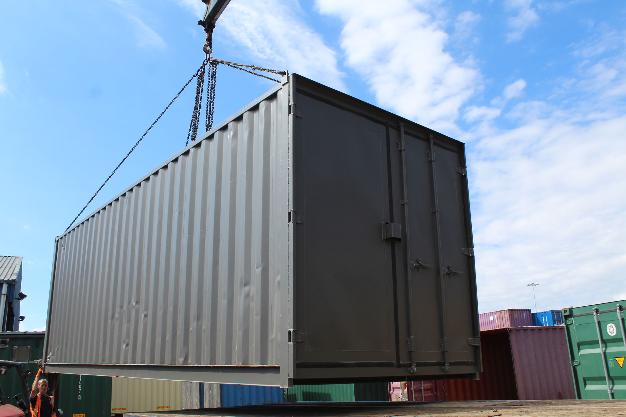 20ft New Shipping Containers 20ft Once Used – S3 Doors