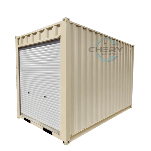 12′ Small Cubic Shipping Container, Rollup Door view 3