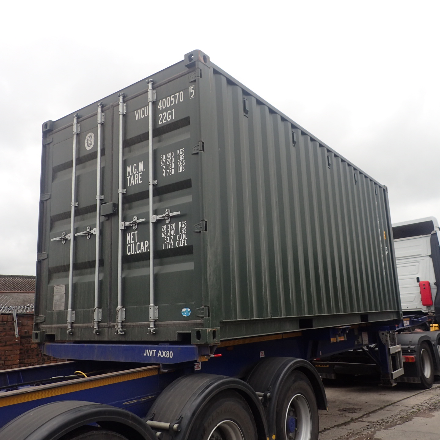 20ft New Shipping Containers 20ft Once Used S2- Original Doors