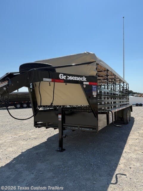 2025 Gooseneck Trailers GN 24X6.8 Steel Stock w/Canvas Top view 2
