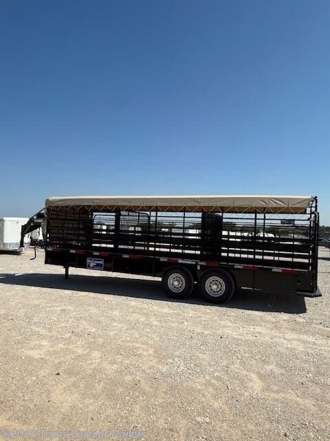 2025 Gooseneck Trailers GN 24X6.8 Steel Stock w/Canvas Top view 3