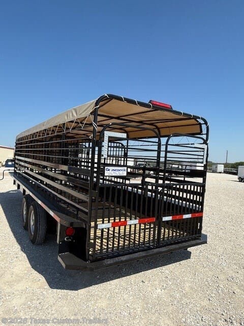 2025 Gooseneck Trailers GN 24X6.8 Steel Stock w/Canvas Top view 4