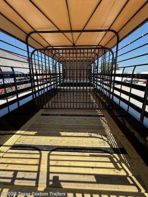 2025 Gooseneck Trailers GN 24X6.8 Steel Stock w/Canvas Top view 5
