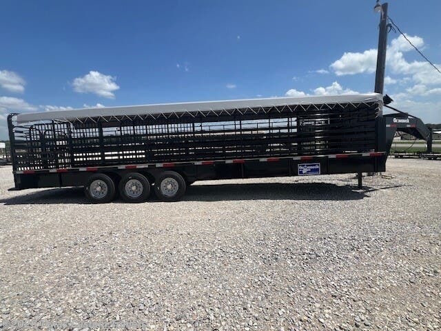 2026 Gooseneck Trailers 32X6.8 Steel Stock w/Canvas top view 2