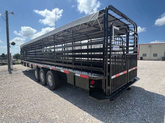 2026 Gooseneck Trailers 32X6.8 Steel Stock w/Canvas top view 3
