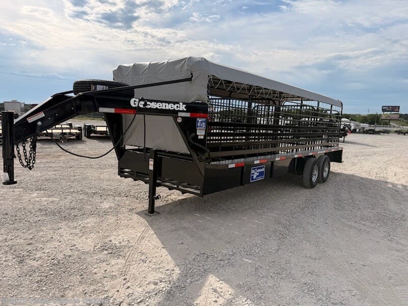 2026 Gooseneck Trailers GN 24X6.8 Steel Stock w/Canvas Top
